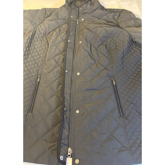 LANDS END Primaloft Quilted Jacket Coat Black Women 24W Insulated Zip Pockets - Picture 9 of 15
